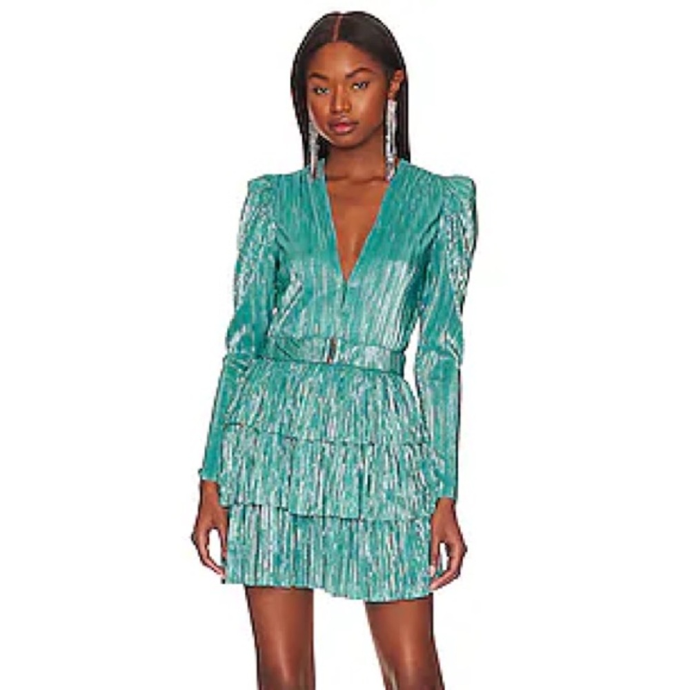 Sabrina Musayev teal dress